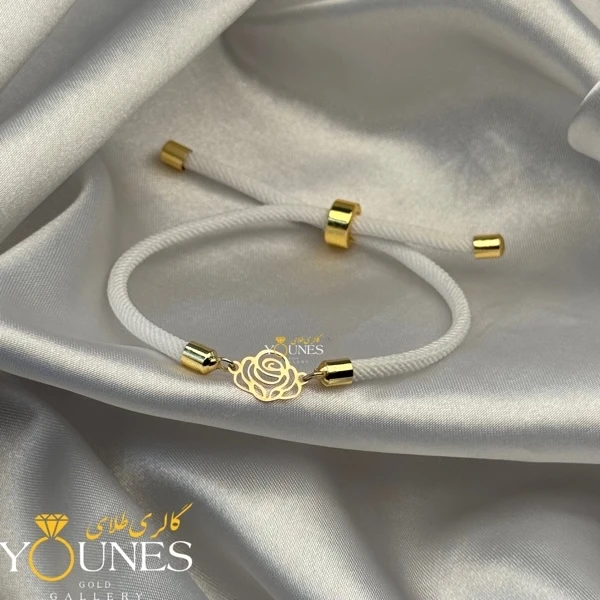 دستبند گل رز طلا لیزری